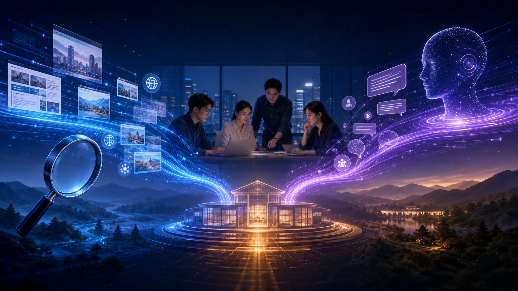 AIO与SEO协同示意图