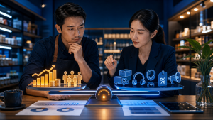 共享门店营销预算与毛利测算示意图